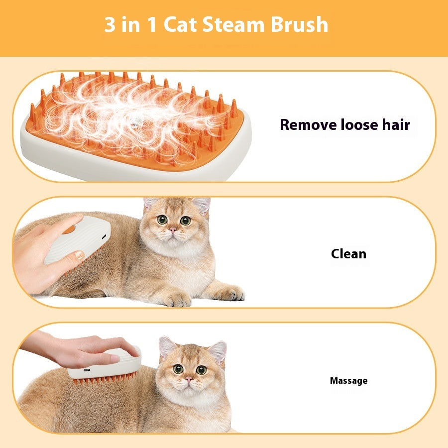 Steam Spray Pet Brush