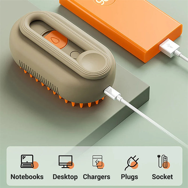 3-in-1 Steam Grooming Brush